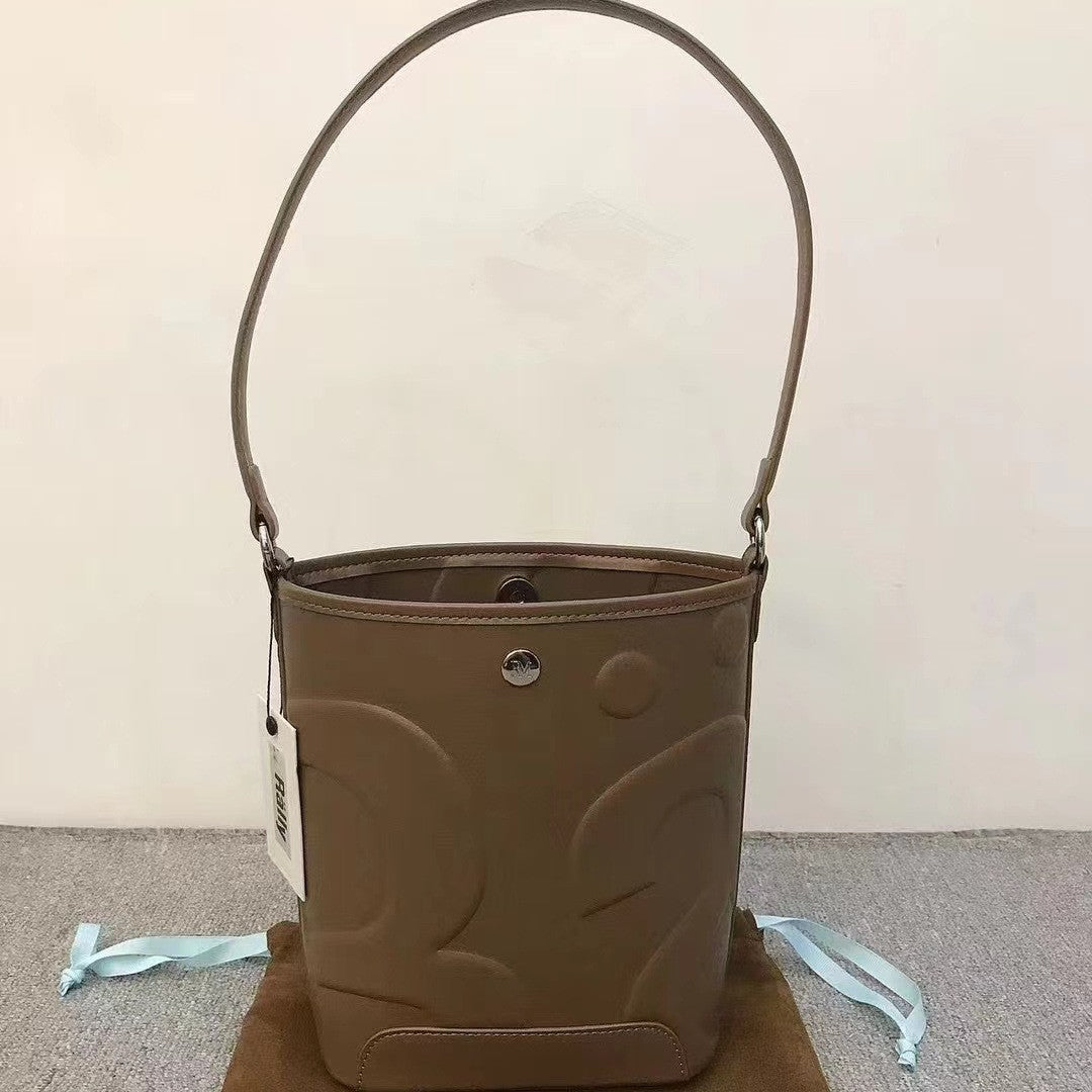 Thailand Letter Embossed Niche Fashion Portable Bucket Bags