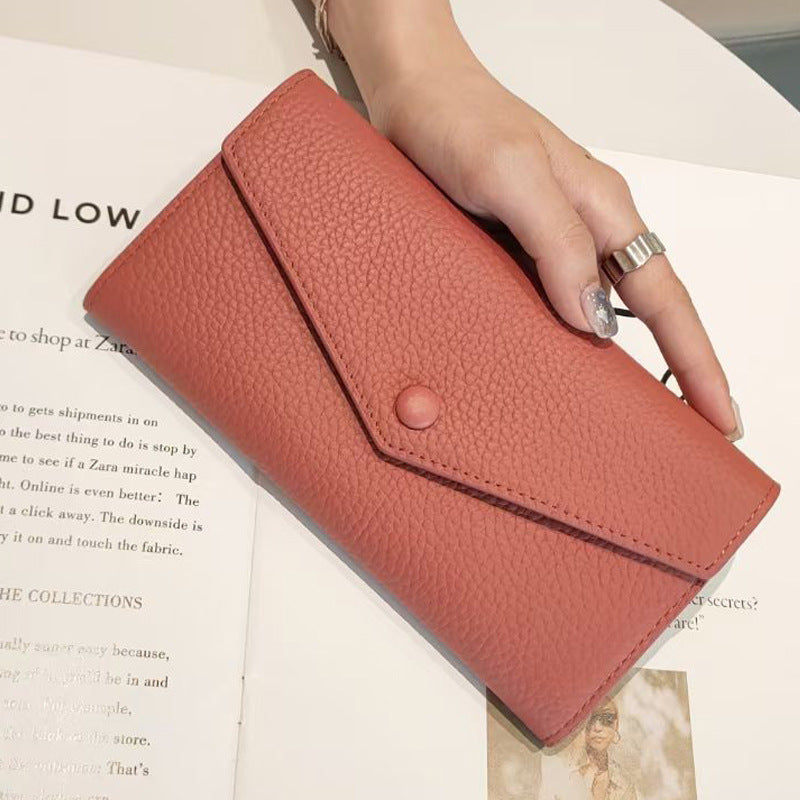 Women's Genuine Leather Short Cowhide First Layer Ladies Wallets