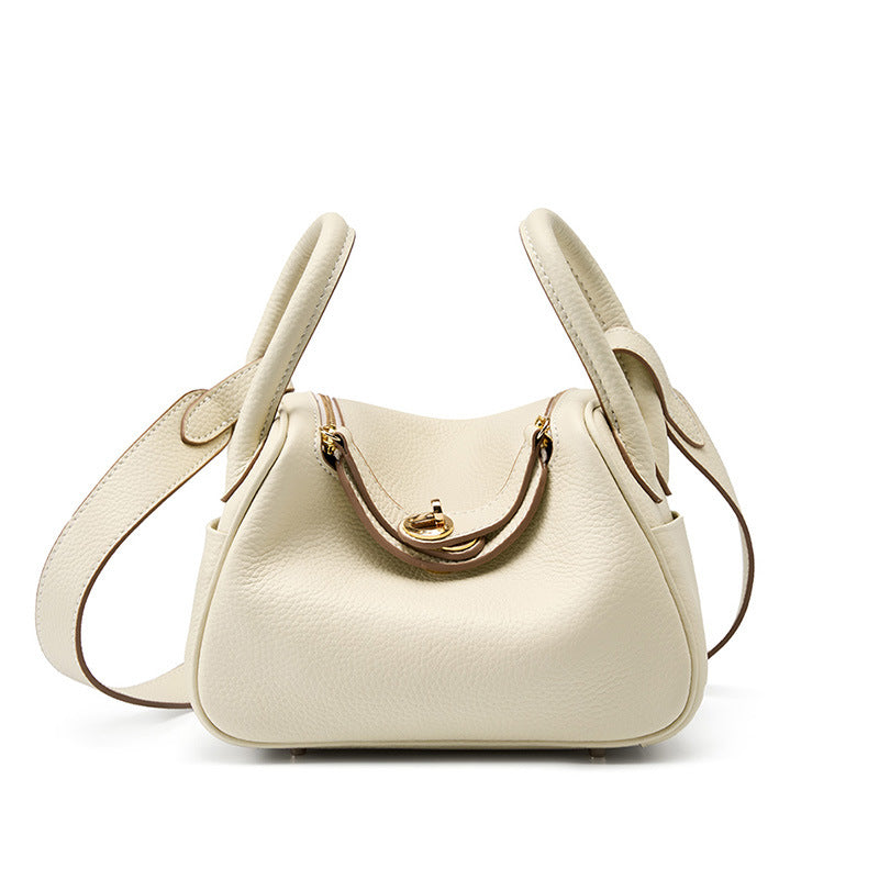 Women's Genuine Leather Pillow Lindi Medium Size Crossbody Bags