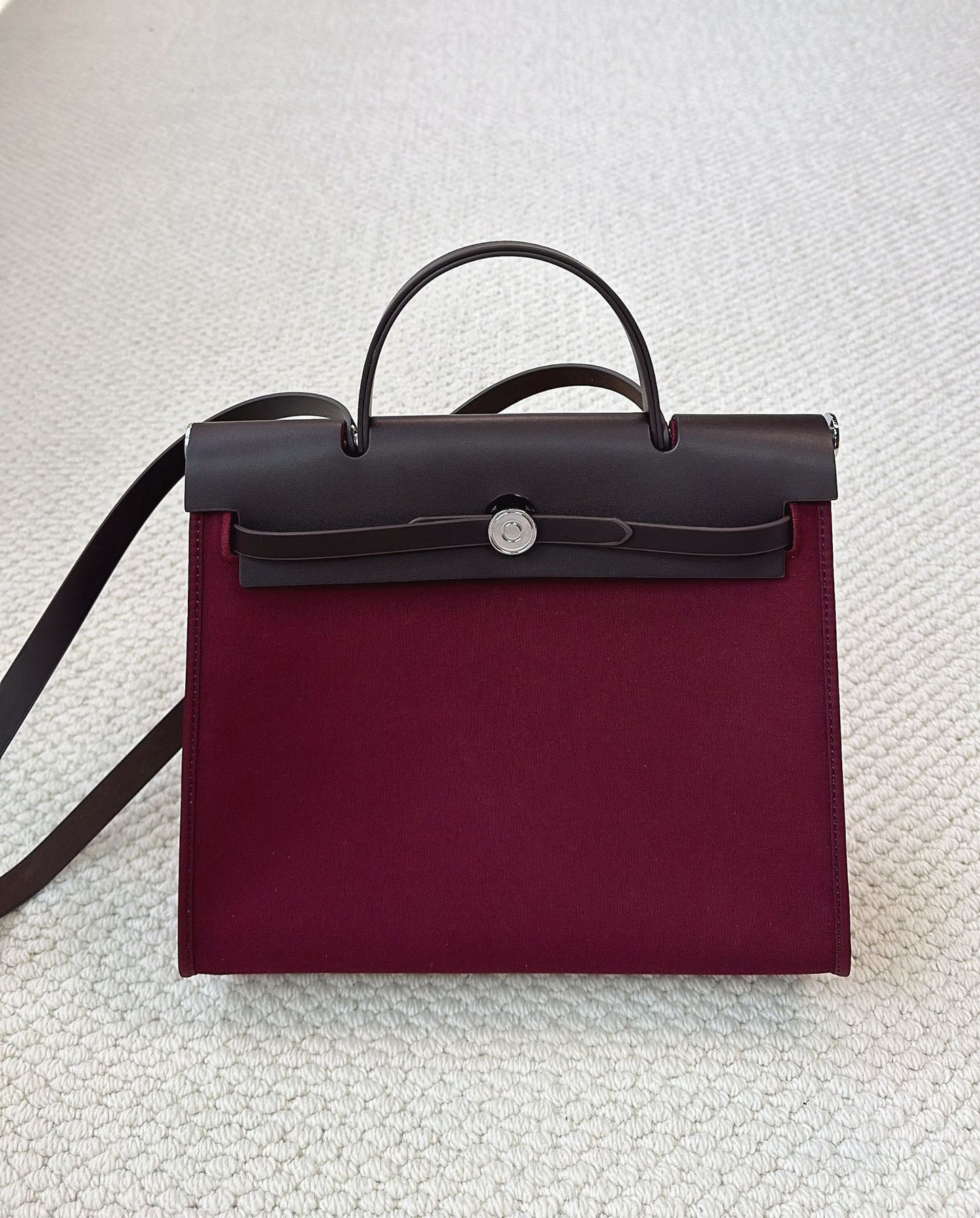 Women's Stitched Cowhide Kelly Color Matching Large Handbags