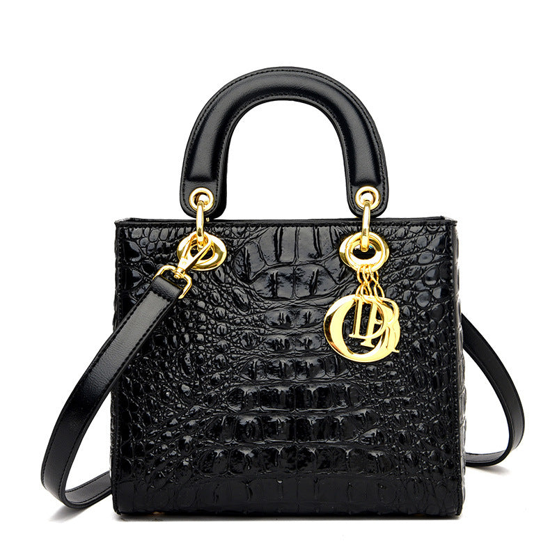 Women's Crocodile Pattern Diana Retro Portable Bags