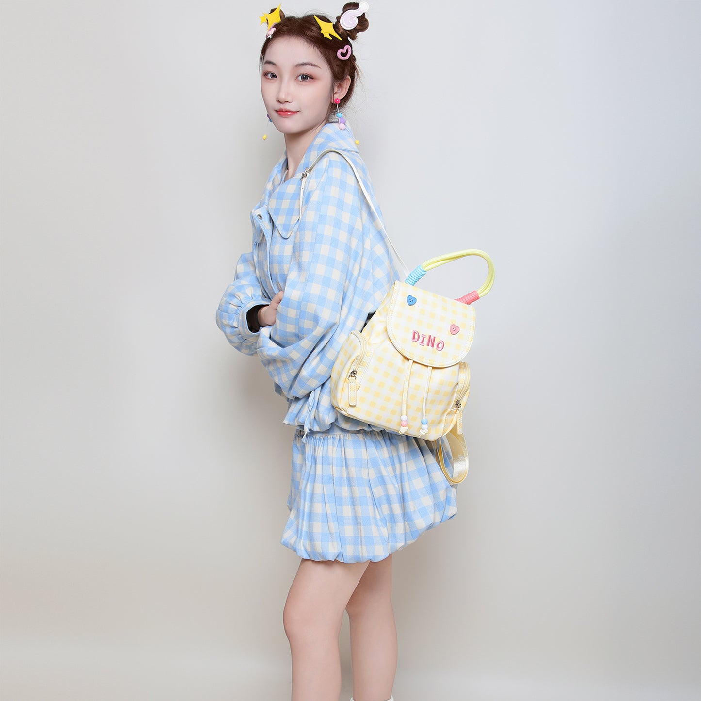 Elegant Checked Niche Sweet Cool Commuter Backpacks