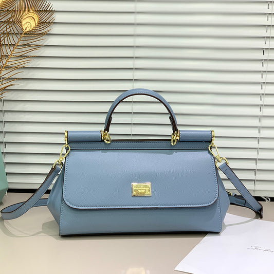 Women's Print Horizontal Solid Color Portable Cowhide Genuine Backpacks