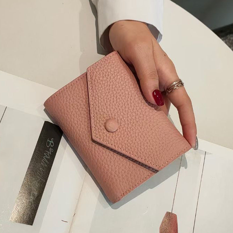 Women's Genuine Leather Short Cowhide First Layer Ladies Wallets
