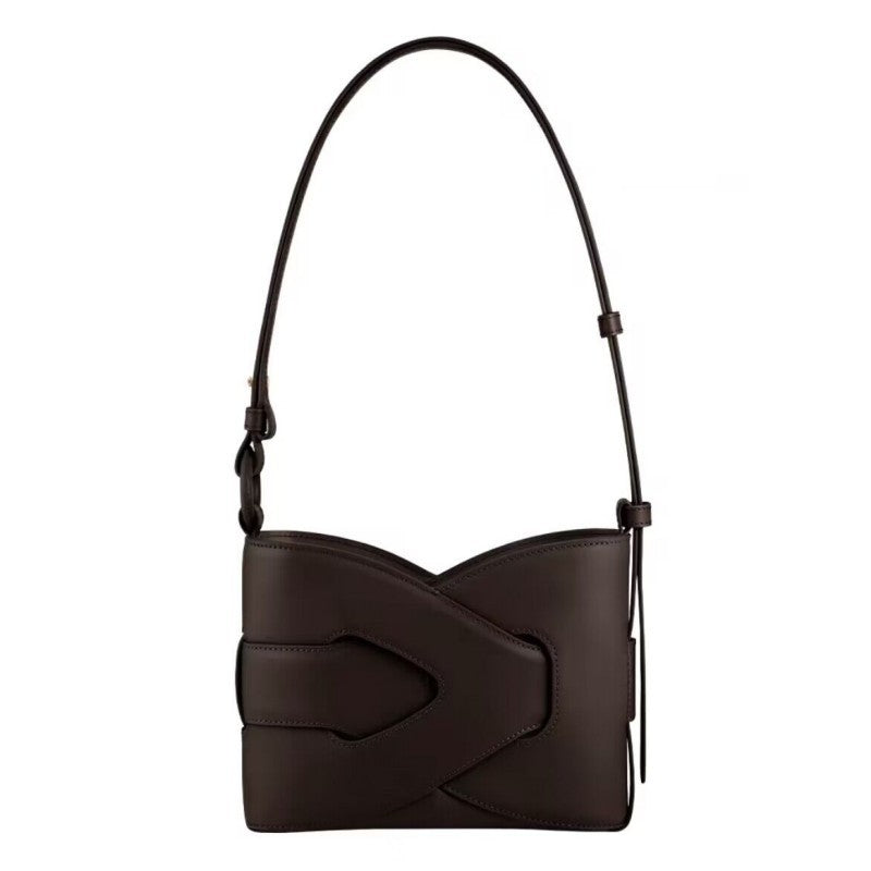 Women's Leather Geometric Design French Niche Woven Bags