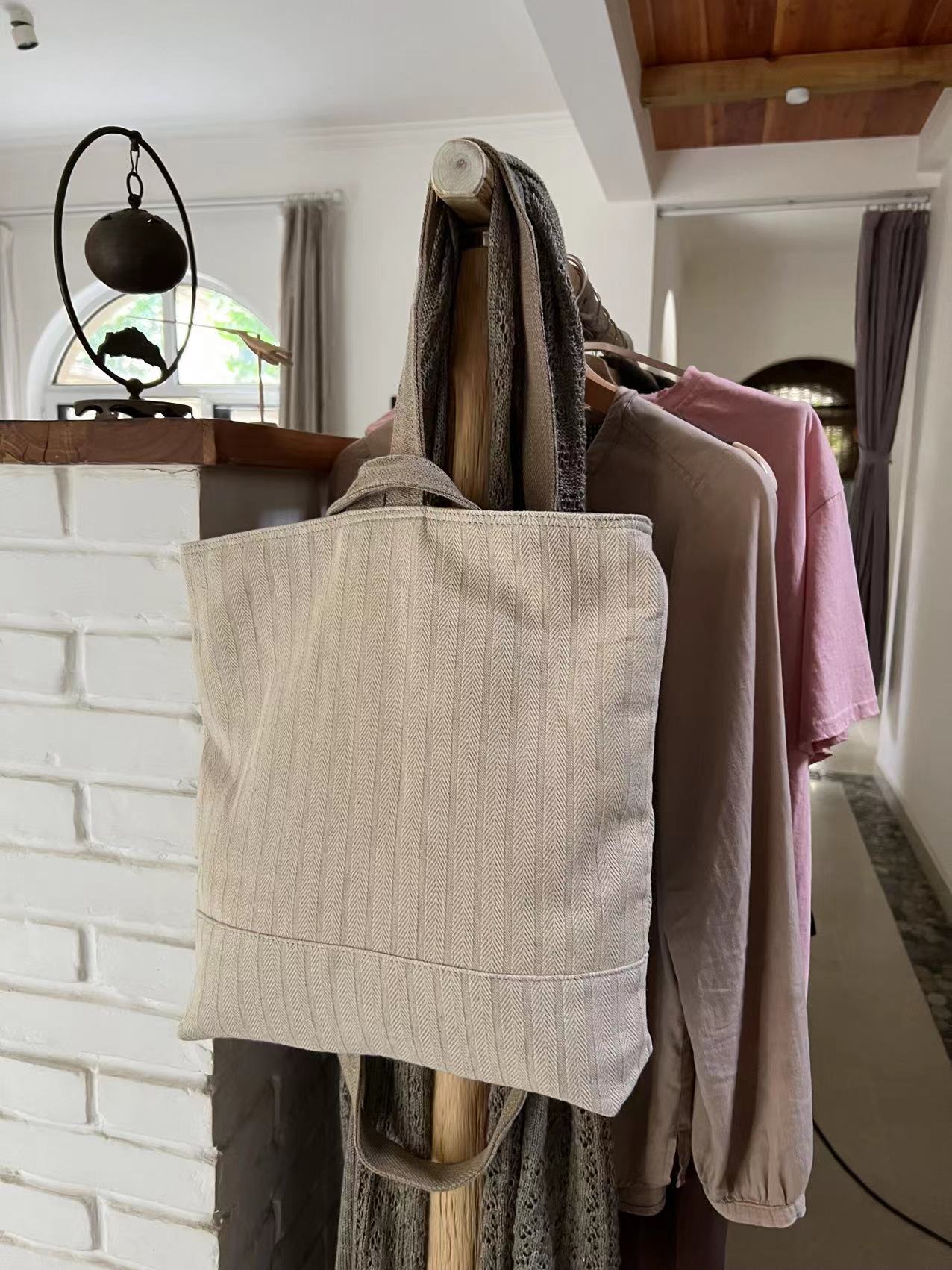 Women's Cotton Linen Simple Korean Style Large Backpacks