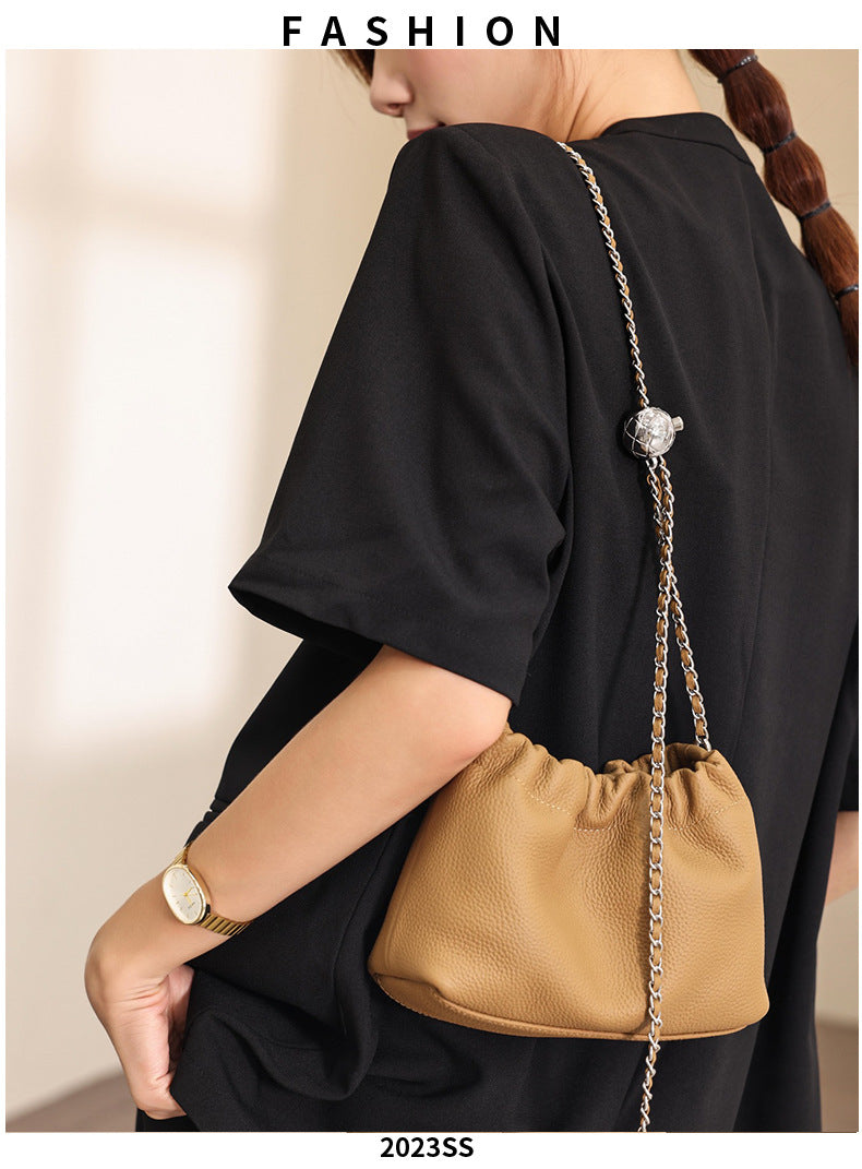 Women's Golden Balls Chain Underarm High-grade Cloud First Shoulder Bags