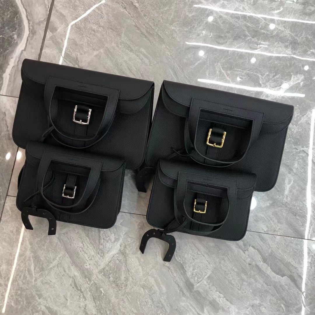 Women's Portable Lychee Pattern First Layer Cowhide Shoulder Bags