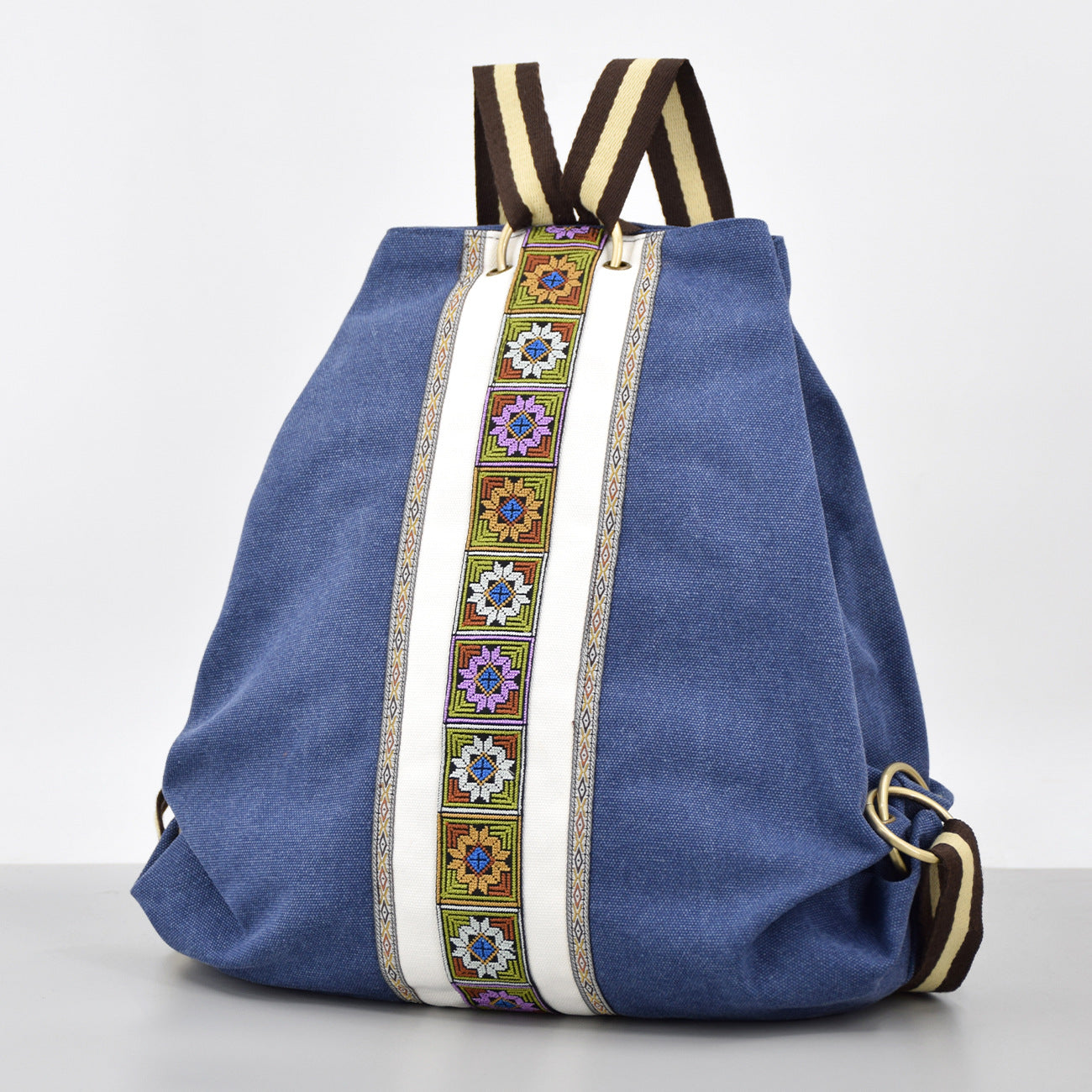Women's Embroidered Large Capacity Canvas Retro Durable Backpacks