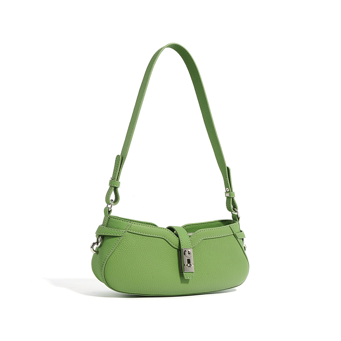 Textured Top Layer Cowhide Underarm Simple Armpit Bags