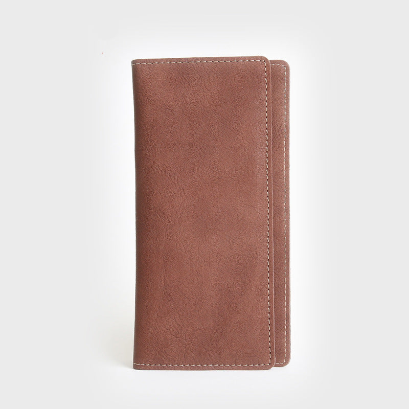Men's Retro Leather Long First Layer Cowhide Simple Crazy Horse Men's Wallets