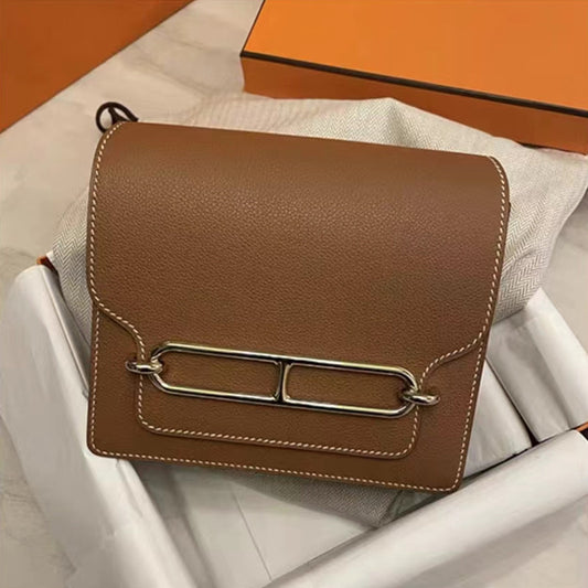 Women's Nose Lychee Pattern Cattlehide Leather Fashion Shoulder Bags