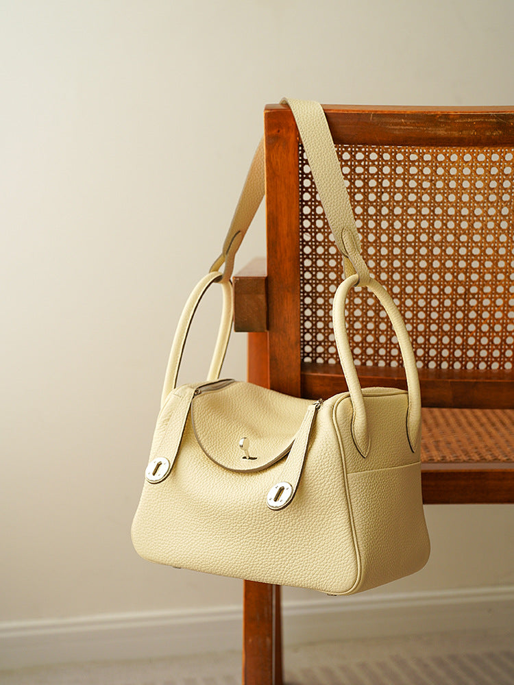 Women's Handmade Large Lindy Genuine Leather Doctor Handbags