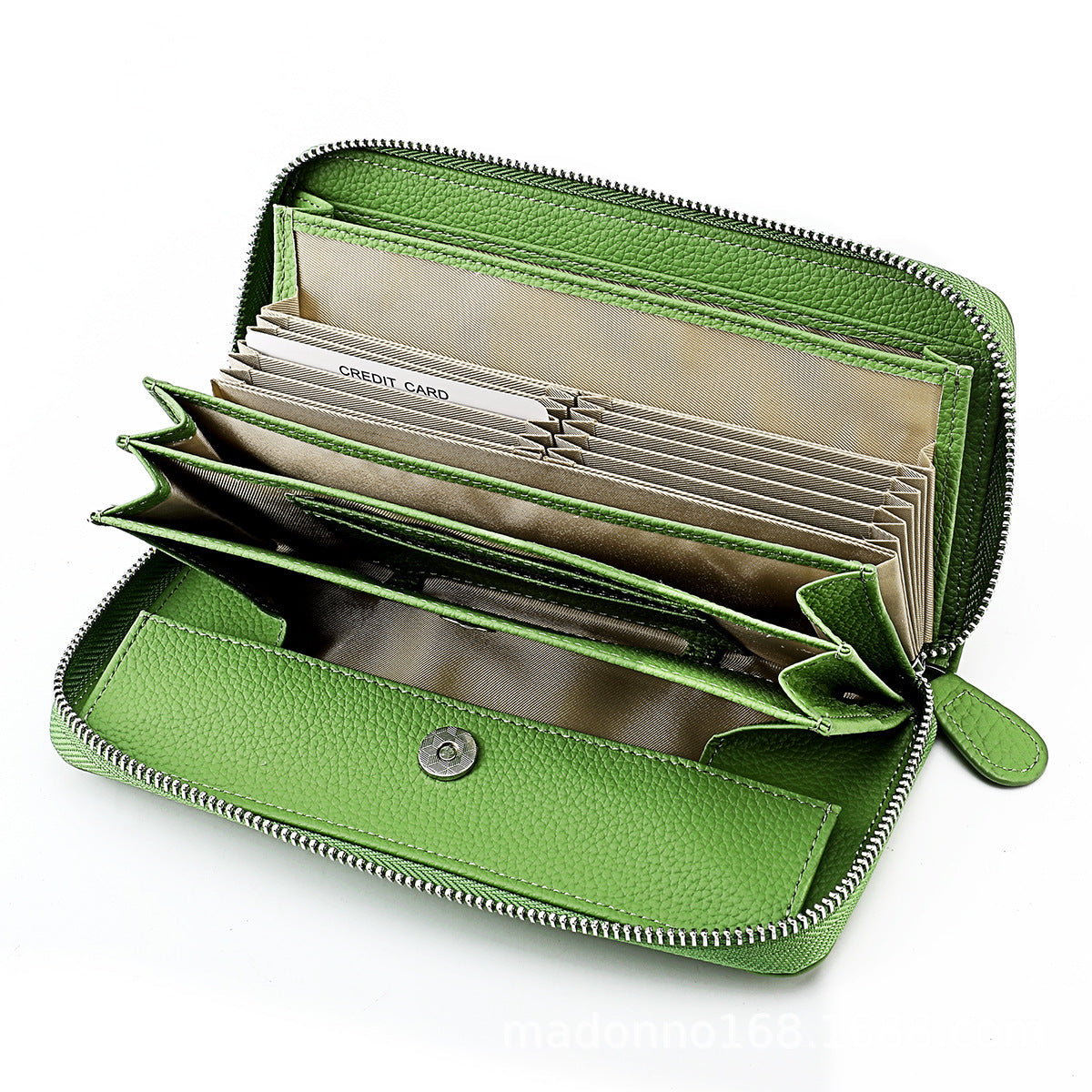 Women's & Men's & Leather High-grade Long Multiple Slots Ladies Wallets