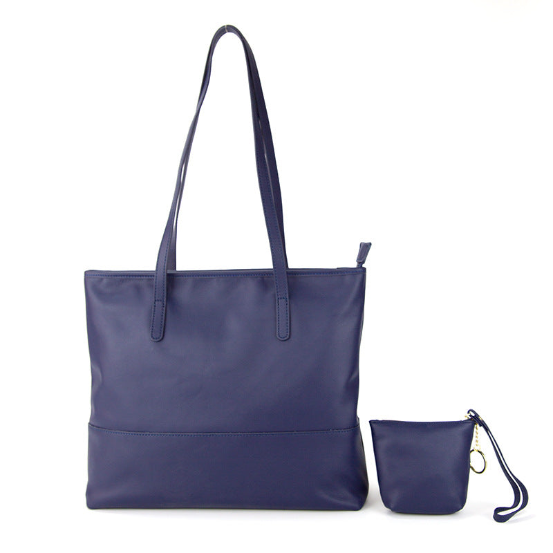 Women's Korean Leather Large Capacity Simple First Shoulder Bags