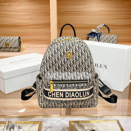 Women's Fashion Letters Large Capacity Printed Fashionable Backpacks