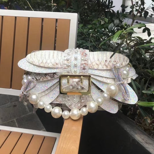 Wings Style Butterfly Trendy Chain Gradient Dinner Handbags