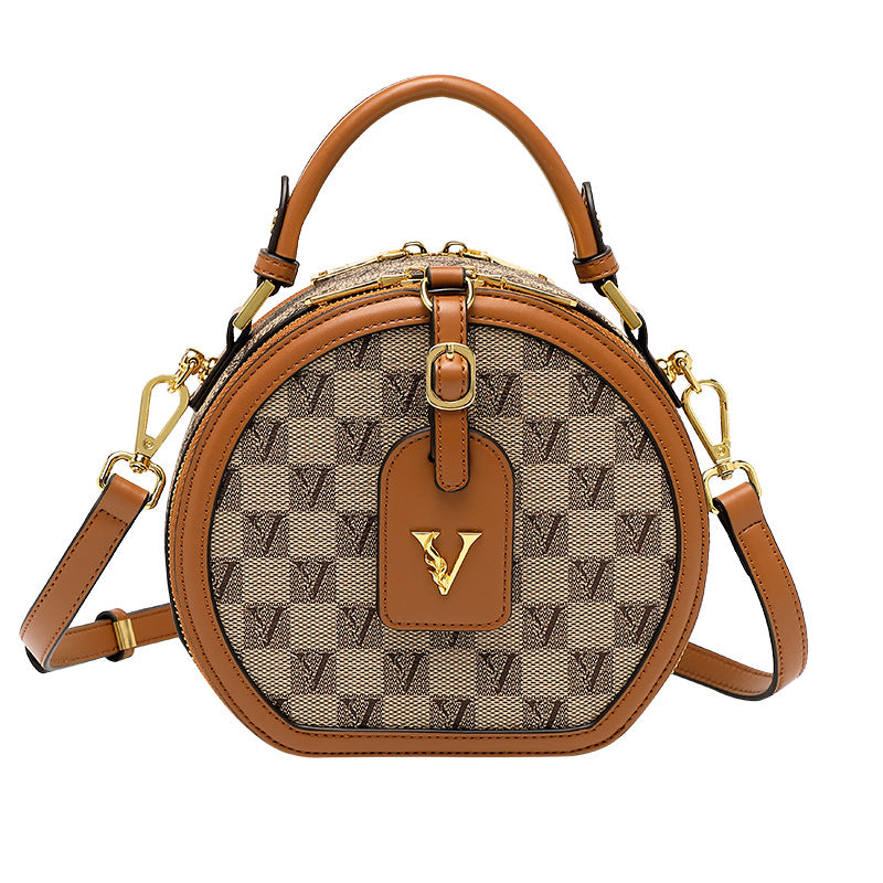 Elegant Printed Retro Round Pouch Cell Bags