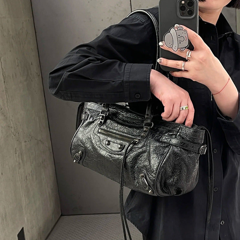 Women's Hot Punk Motorcycle Large Capacity Portable Bags