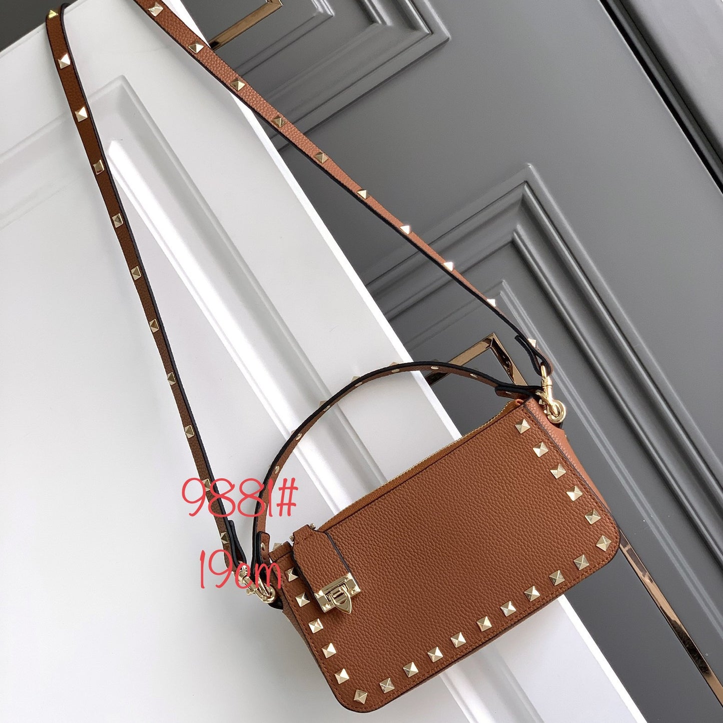 Women's Luxury Fashion Size Lychee Pattern Calfskin Portable Shoulder Bags