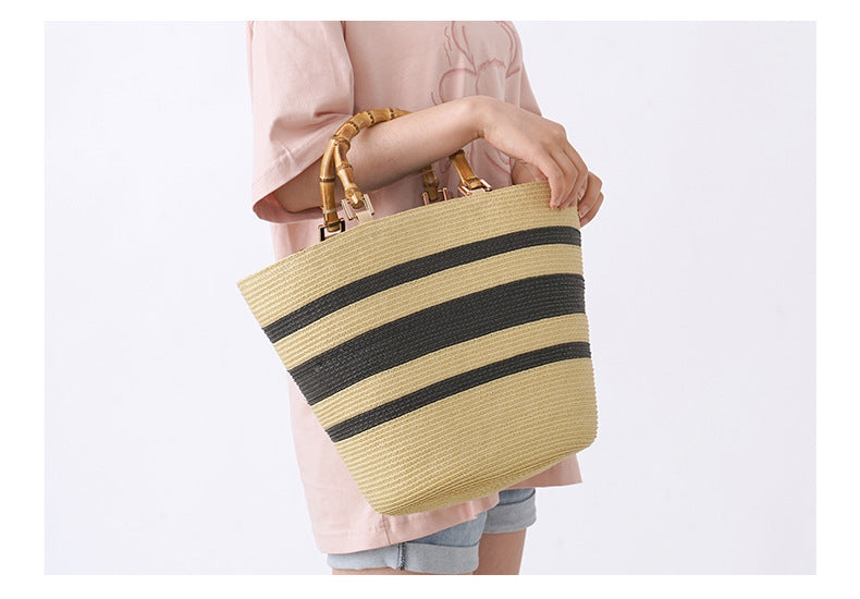 Slouchy Bamboo Wind Leisure Beach Vacation Shoulder Bags