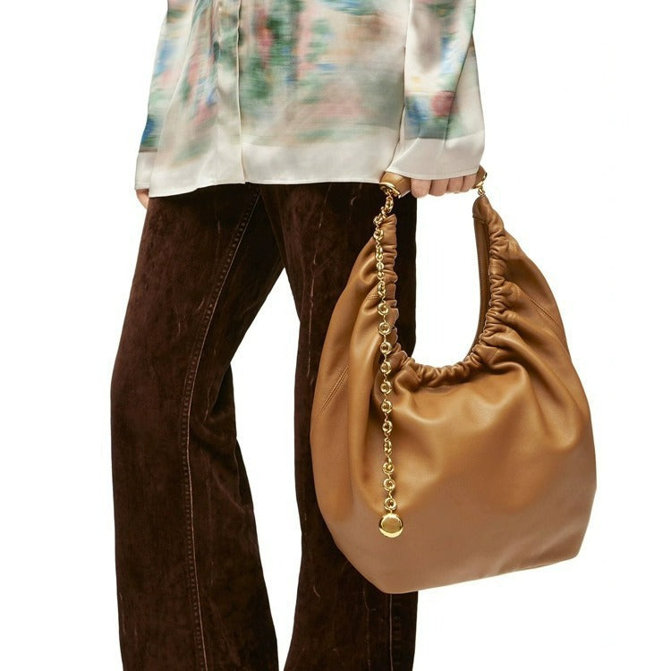 Squeeze High Texture Soft Cowhide Donut Crossbody Bags