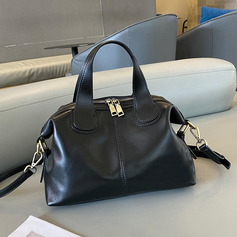 Women's Leather High-grade Retro Cow Big Handbags