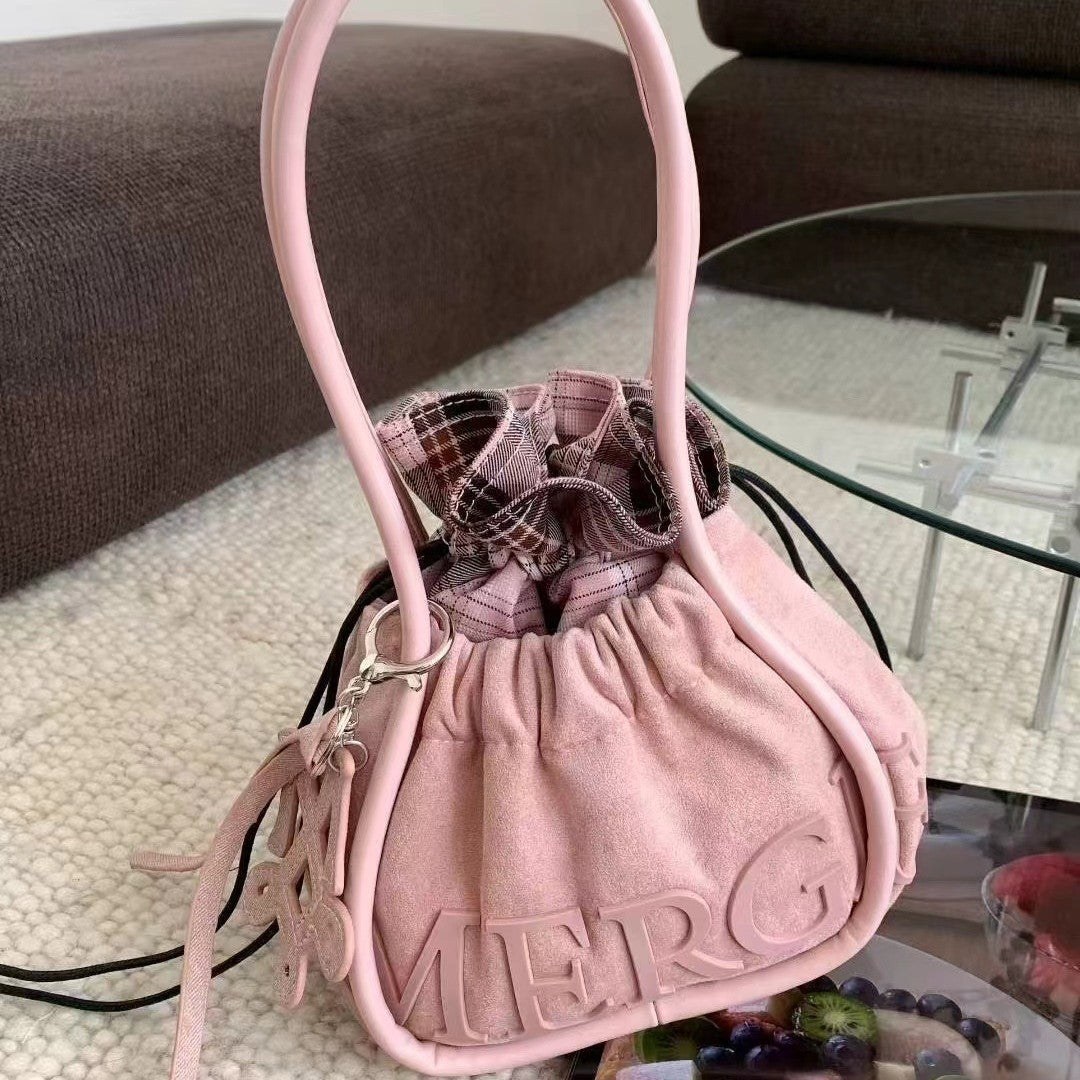 Medium Large Capacity Totes Deerskin Veet Shoulder Bags