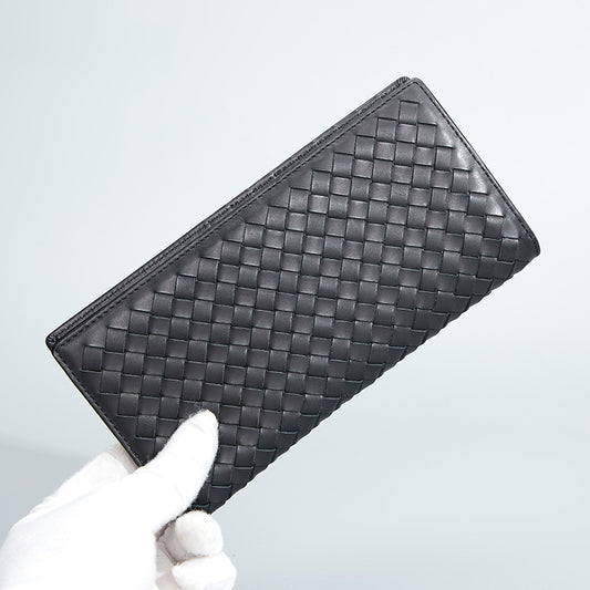 Men's Authentic Leather Weave First Layer Cowhide Men's Wallets