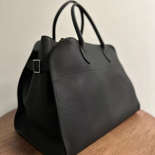 Textured Cowhide Large Capacity Totes Minimalist Handbags