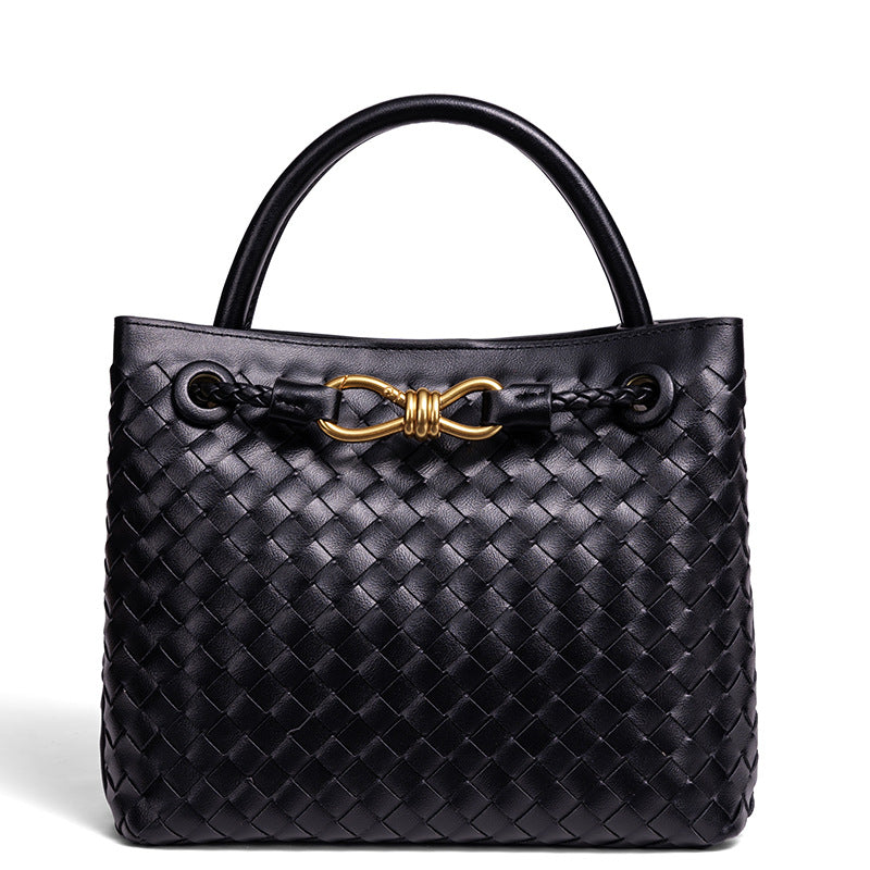 Women's Hand-woven Light Luxury Grid Butterfly Decorative Handbags