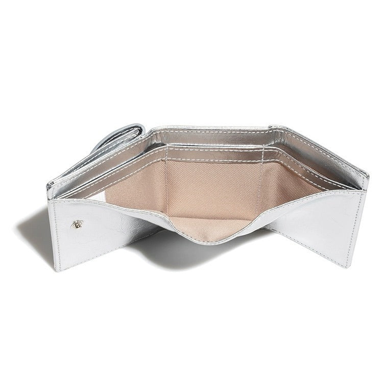 Niche Patent Leather Classic Triangle Portable Card Holder