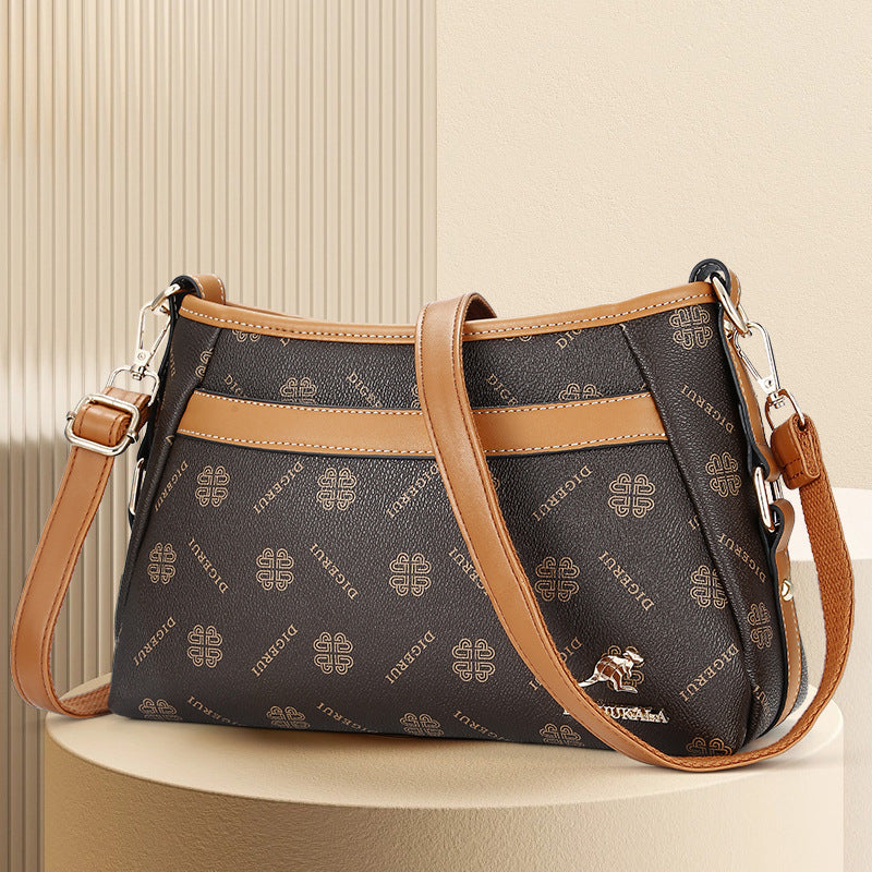 Women's Fashion Soft Leather Textured Large Capacity Crossbody Bags