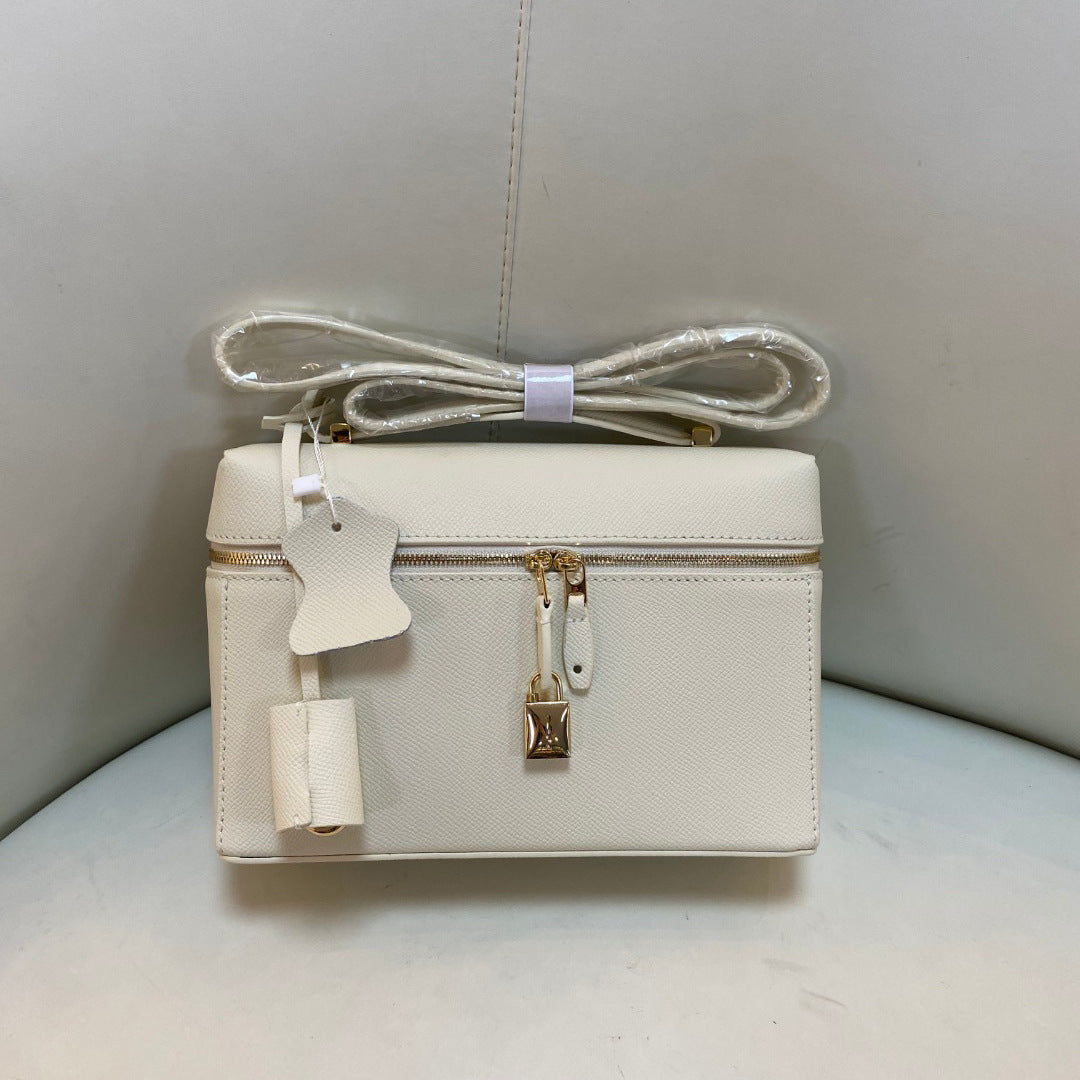 Lunch Box Vintage Genuine Leather Portable Crossbody Bags