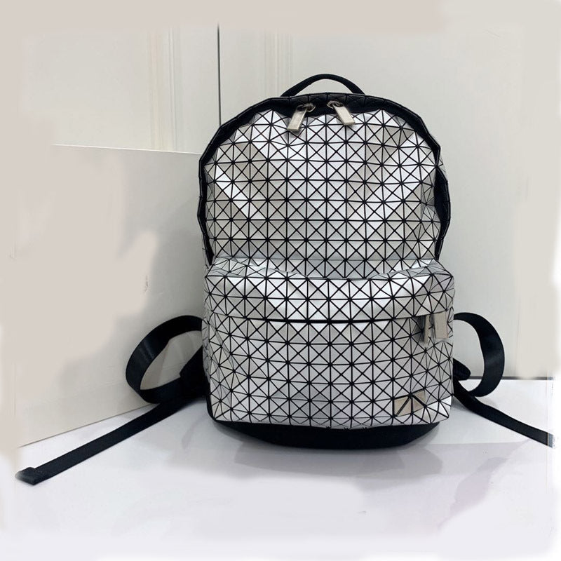 Women's Geometric Rhombus Large Capacity Silicone Checked Bags