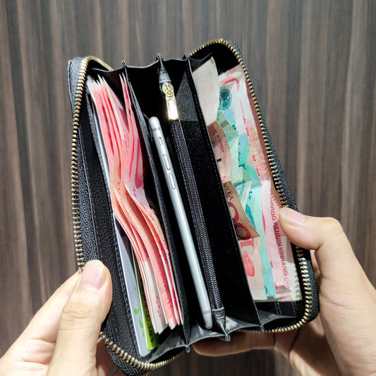 Men's Leather Korean Woven Top Layer Cowhide Men's Wallets