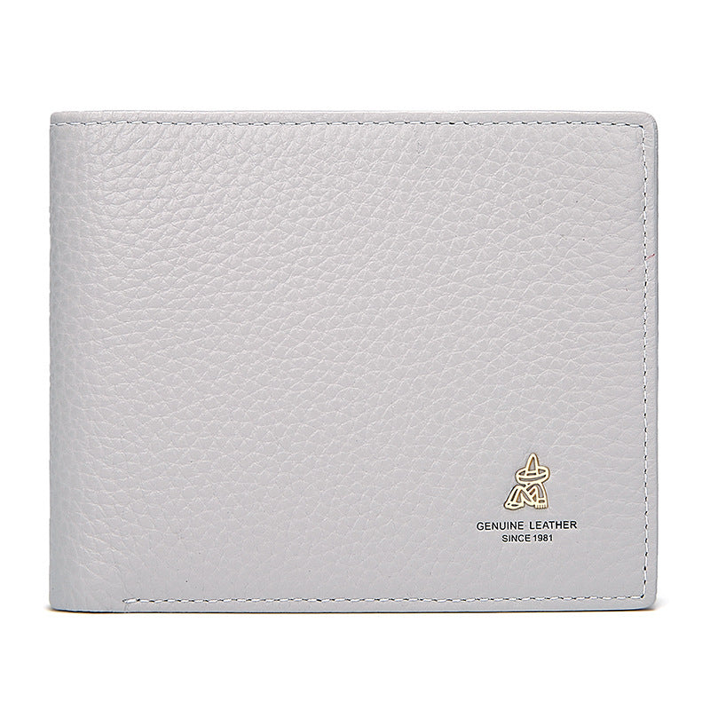 Women's Thin Genuine Leather Korean Style Simple Ladies Wallets