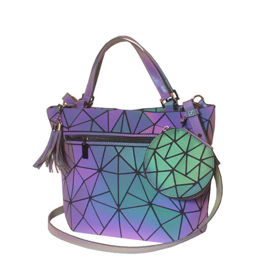 Women's Luminous Female Tassel Pendant Zipper Versatile Shoulder Bags