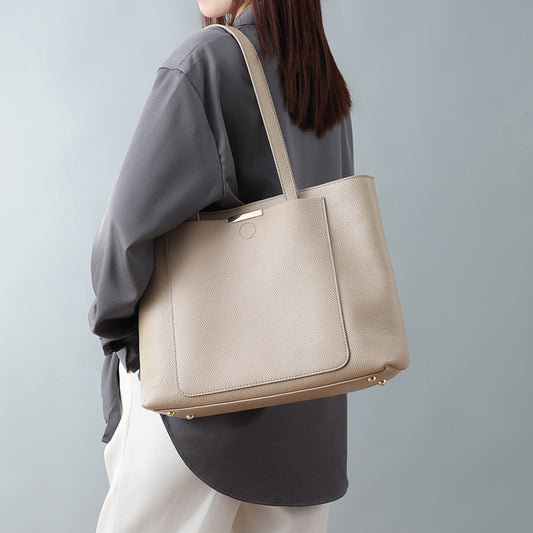 Women's Fashion Genuine Leather Portable Idle Style Shoulder Bags