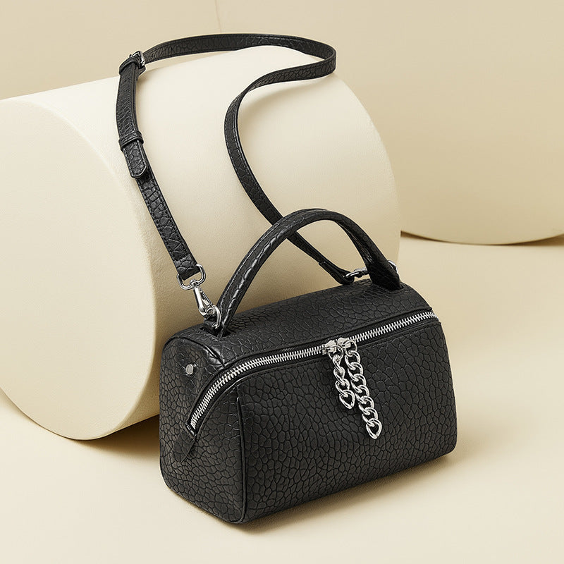 Women's Strictly Selected Retro Boston Genuine Leather Crossbody Bags