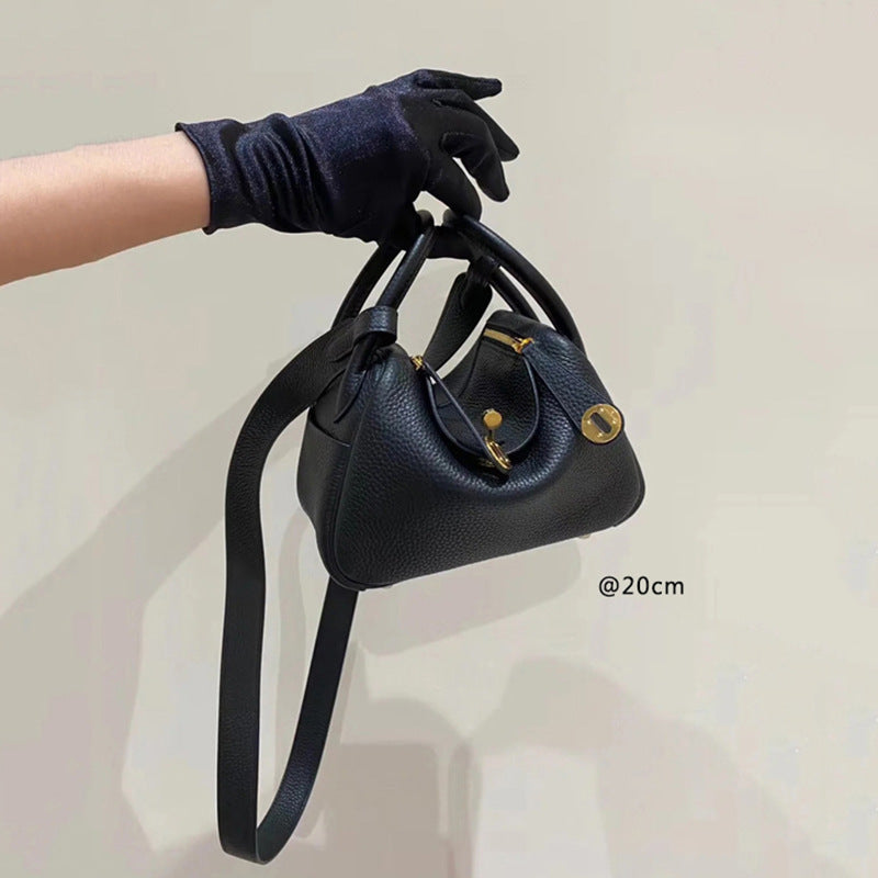 Women's Lindy Mini Doctor Cow Leather Portable Shoulder Bags