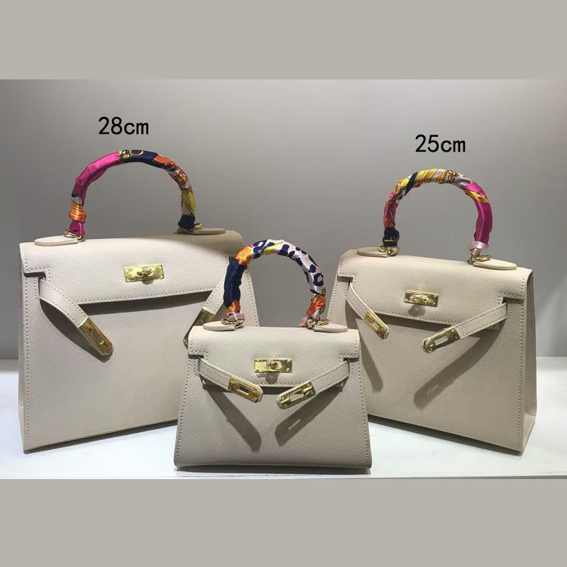 Women's Palm Print Second Generation Kelly Cowhide Handbags