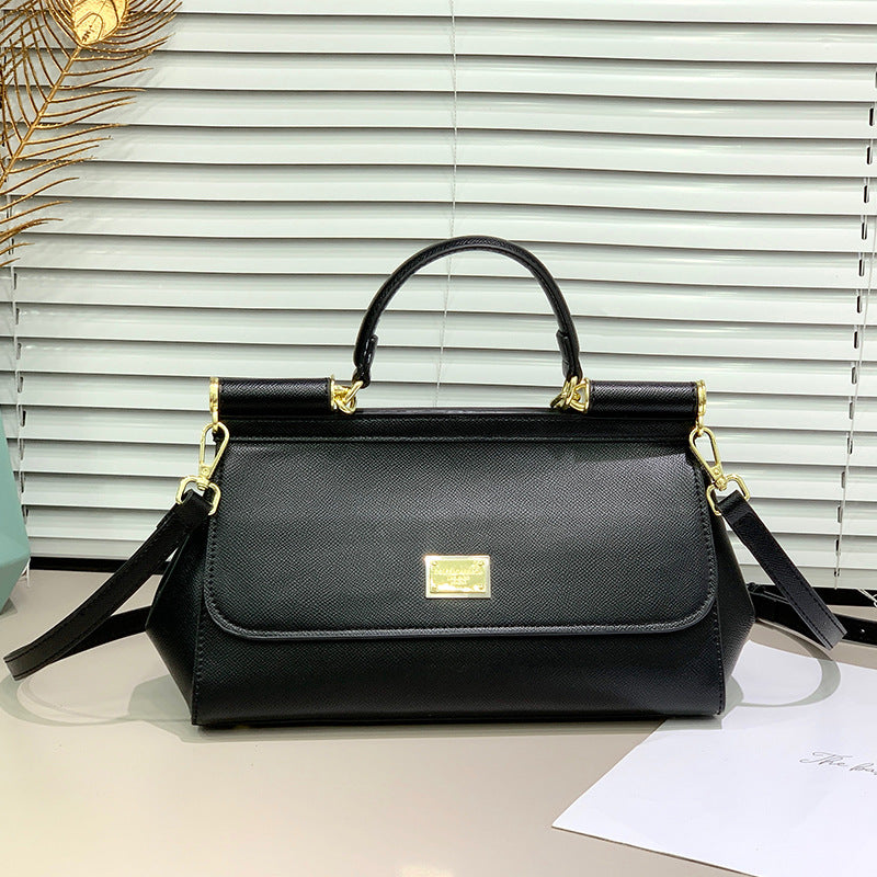 Women's Print Horizontal Solid Color Portable Cowhide Genuine Backpacks