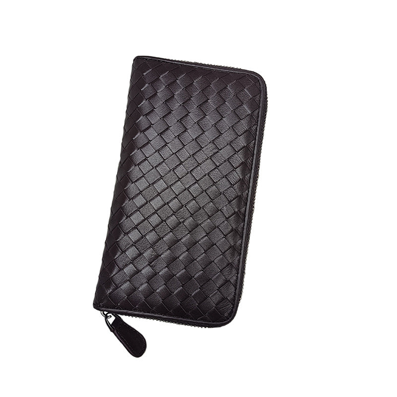 Women's & Men's & Long Genuine Leather Sheepskin Hand-woven Ladies Wallets