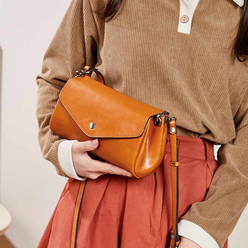 Women's Summer High-grade First Layer Cowhide Handmade Capacity Shoulder Bags