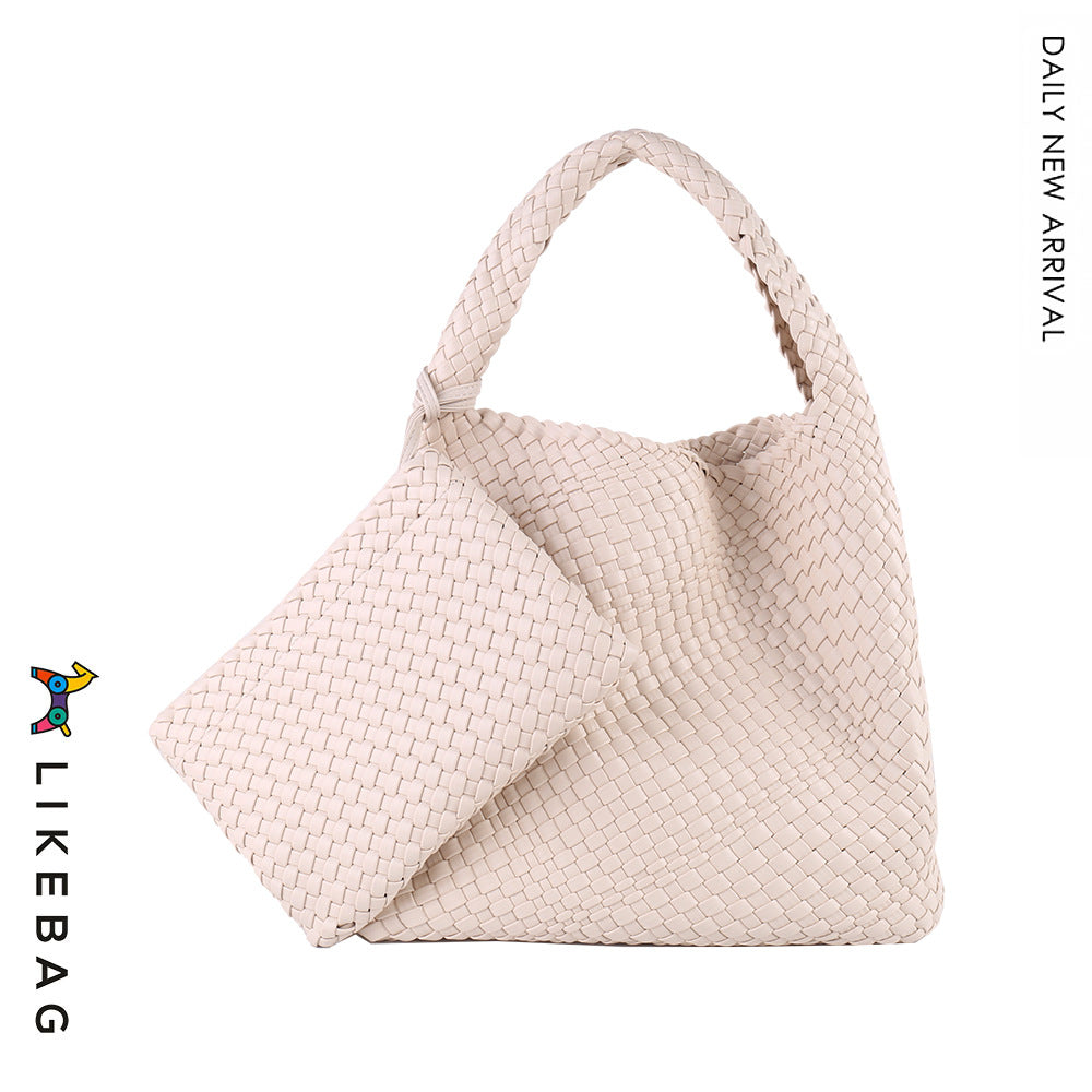 Business Commute Large Capacity Hand-woven Female Shoulder Bags