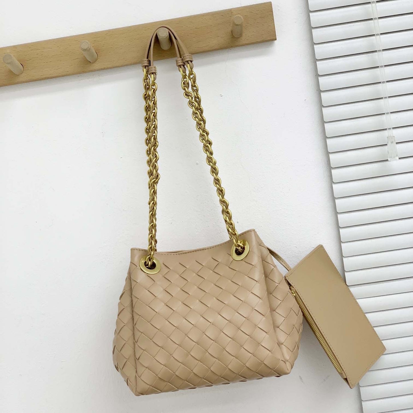 Women's Parachute Handmade Genuine Leather Woven Commuter Crossbody Bags