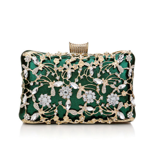 Women's Inlaid With Diamond Dinner Fashion Party Evening Bags