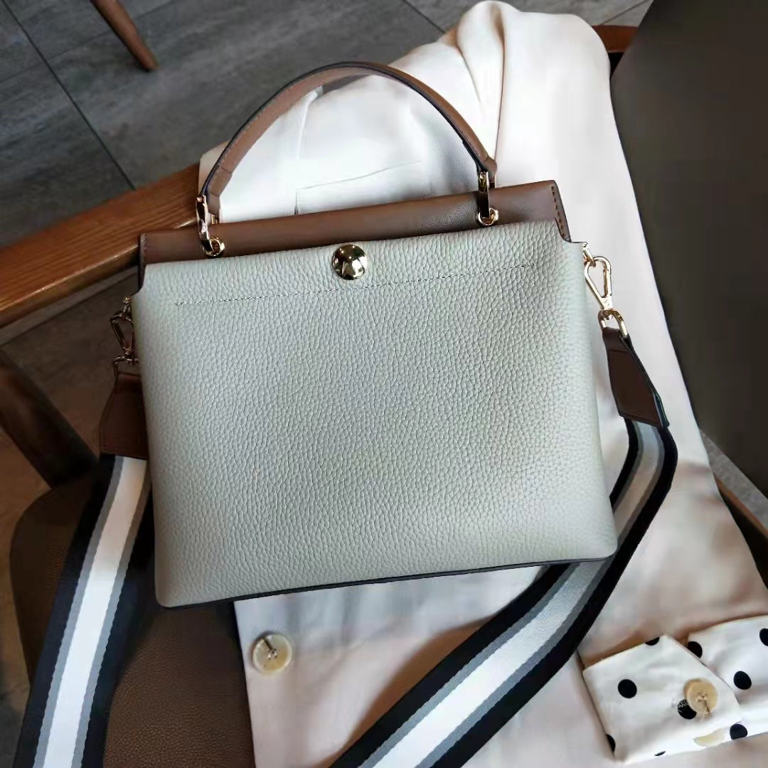Women's Contrast Color Versatile Large Capacity Top Handbags