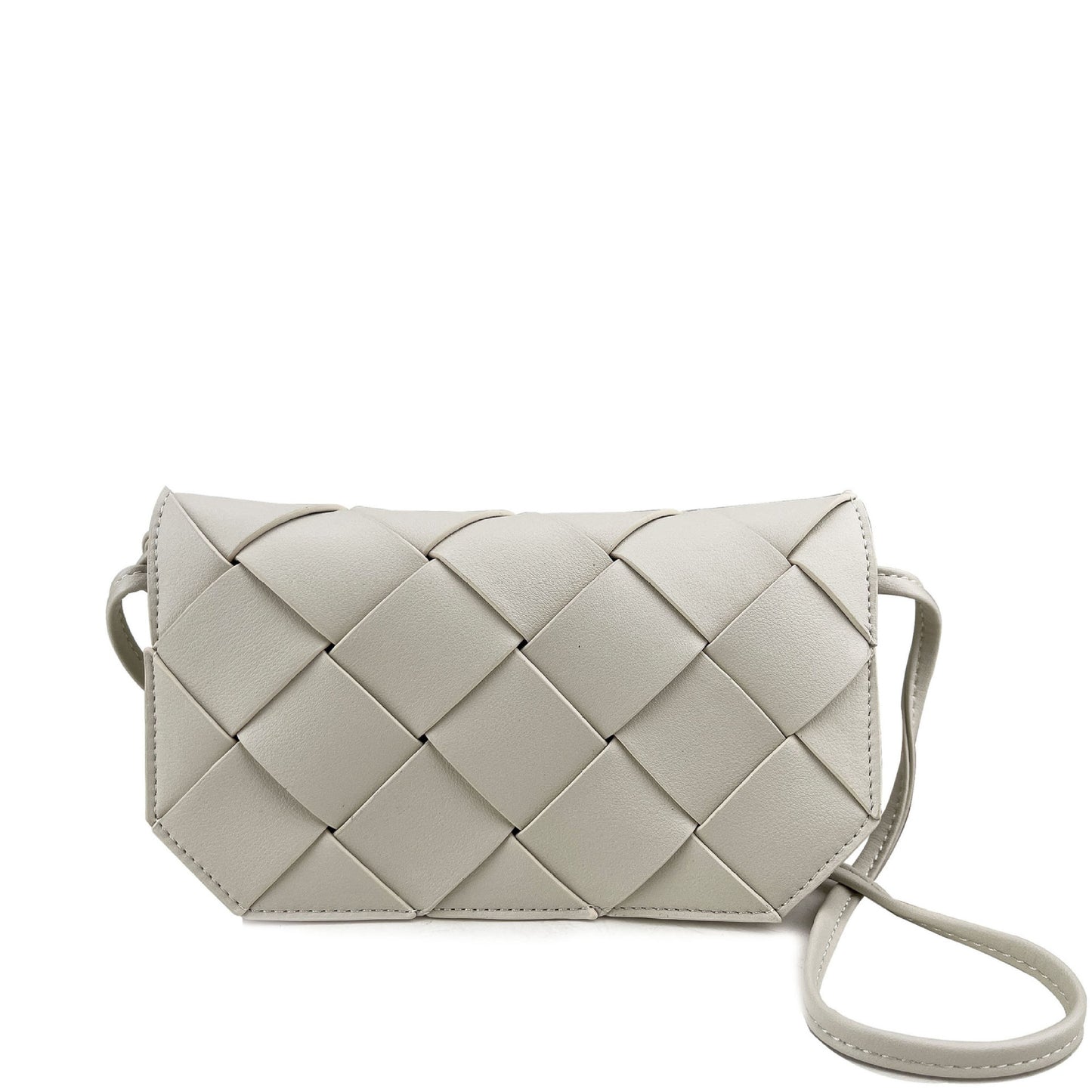 Women's Authentic Leather Weave Flip Woven Bags